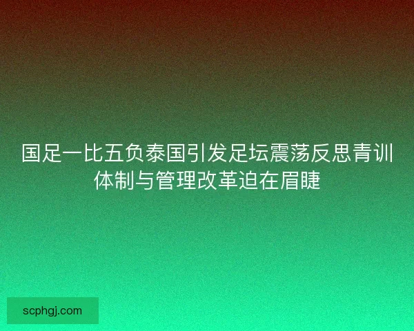 国足一比五负泰国引发足坛震荡反思青训体制与管理改革迫在眉睫